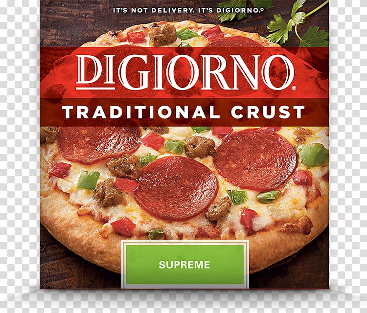 Digiorno Pizza Chicago-style pizza Pepperoni, small fresh ice cream transparent background PNG clipart