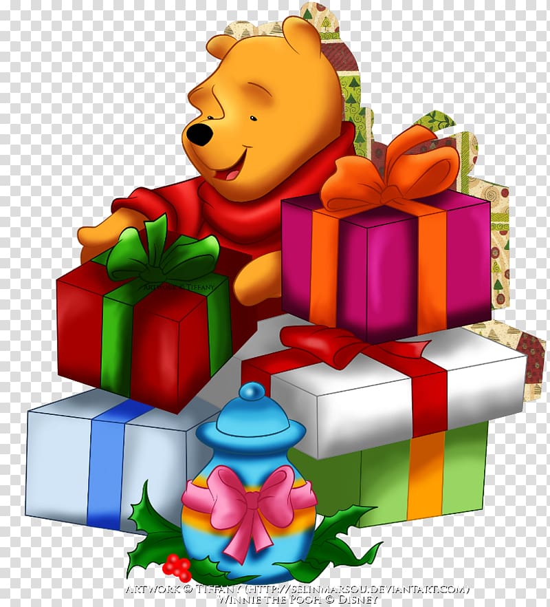 Winnie the Pooh Piglet Tigger Christmas , winnie pooh transparent background PNG clipart