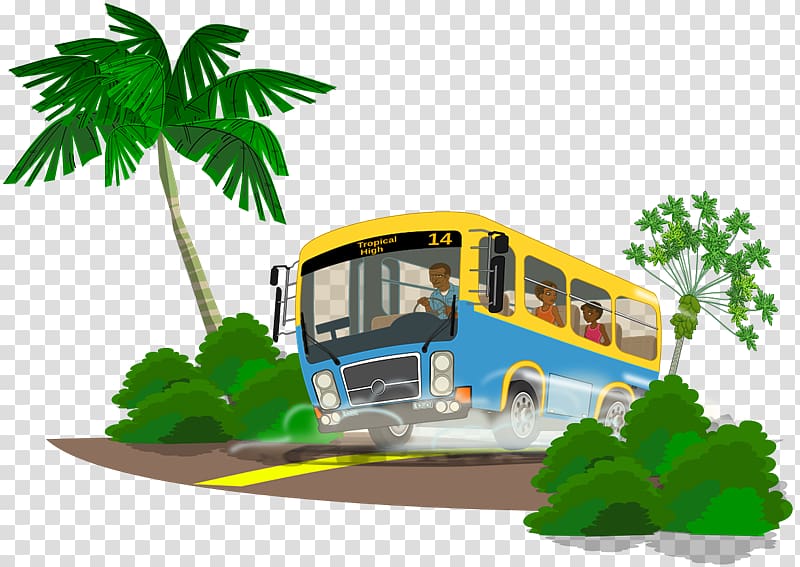 blue and yellow bus on road illustration, School bus Tour bus service Coach , Travel Bus transparent background PNG clipart