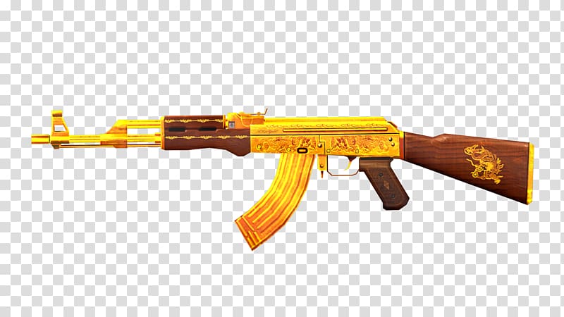 AK-47 Gold Desktop Firearm Assault rifle, ak 47 transparent background PNG clipart