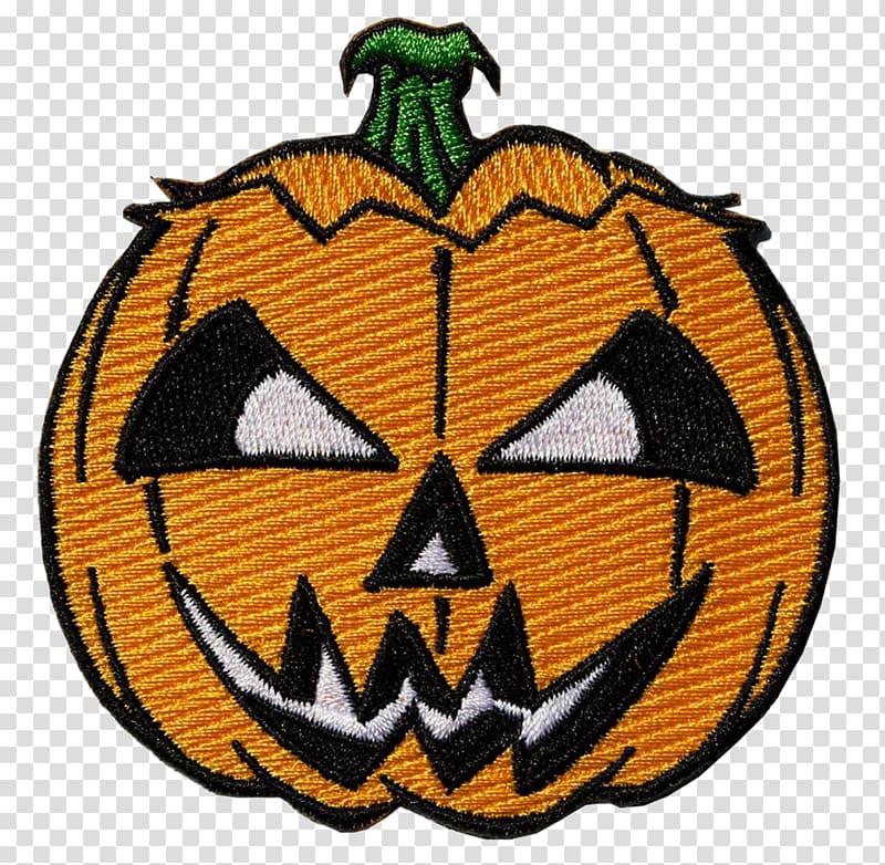 Jack-o\'-lantern Iron-on Embroidered patch Halloween Pumpkin, halloween transparent background PNG clipart