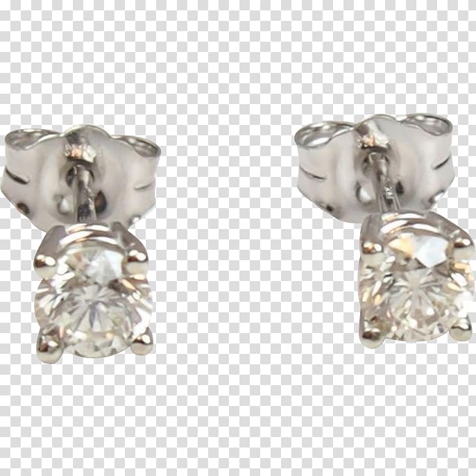 Earring Silver Body Jewellery Jewelry design, diamond stud transparent background PNG clipart