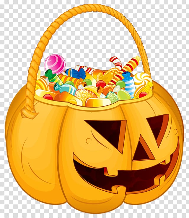 Candy pumpkin Candy corn Trick-or-treating , Candy Bag transparent background PNG clipart