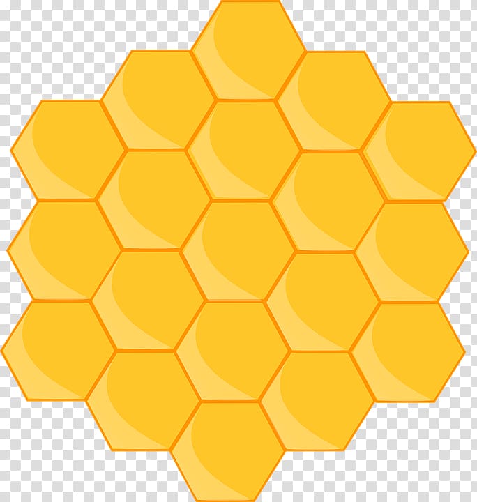 Honeycomb Bee Free content Presentation , Yellow Hexagon transparent background PNG clipart