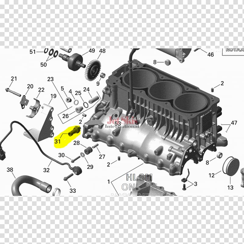 Sea-Doo GTX Engine Personal water craft Jet Ski, pressure stereoscopic cartoon transparent background PNG clipart