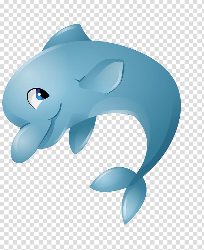 dolphin , Dolphin Blue Cartoon, Hand-painted cartoon cute blue dolphin transparent background PNG clipart