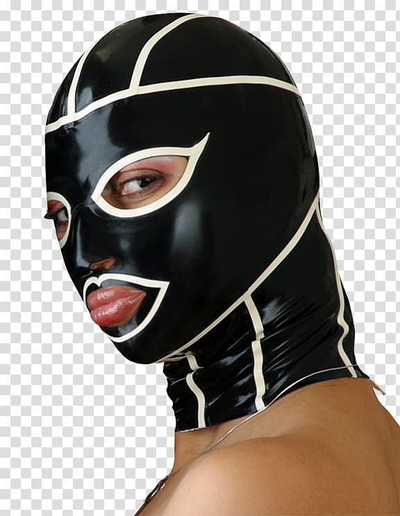Catsuit Hood Latex Face Mask, Long Mouth transparent background PNG clipart