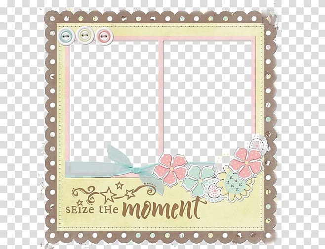 Collage Paper frame, Pink Frame transparent background PNG clipart