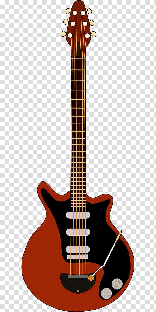 Brian Mays Red Special Guitar: The Story of the Home-Made Guitar That Rocked the World Electric guitar , Cartoon electric guitar transparent background PNG clipart
