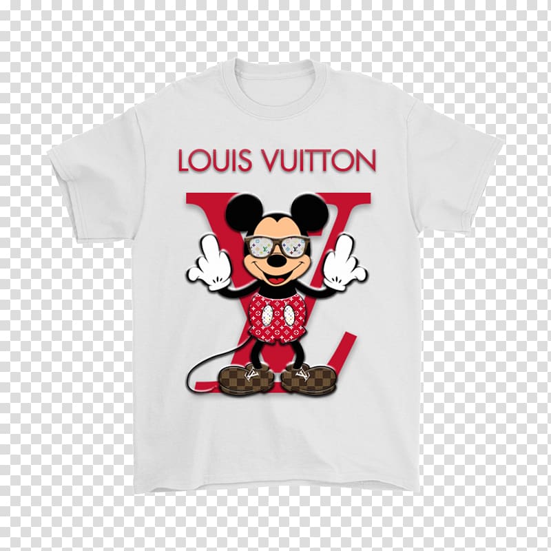 T-shirt Mickey Mouse Hoodie Louis Vuitton, Mickey Mouse t-shirt transparent  background PNG clipart
