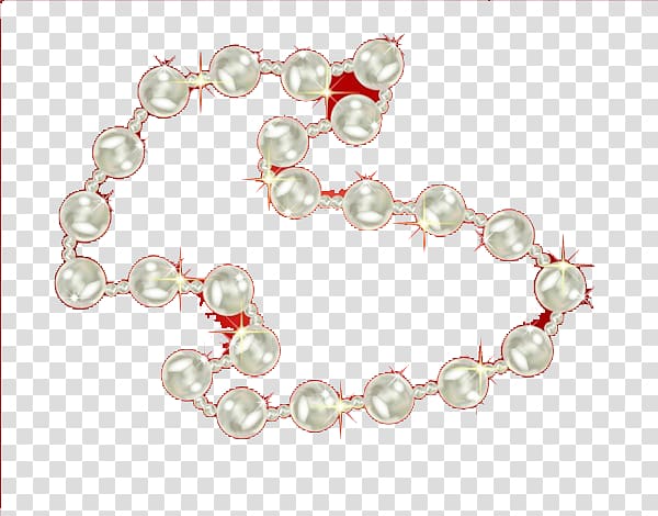 Pearl necklace Pearl necklace Bead, String of pearls transparent background PNG clipart