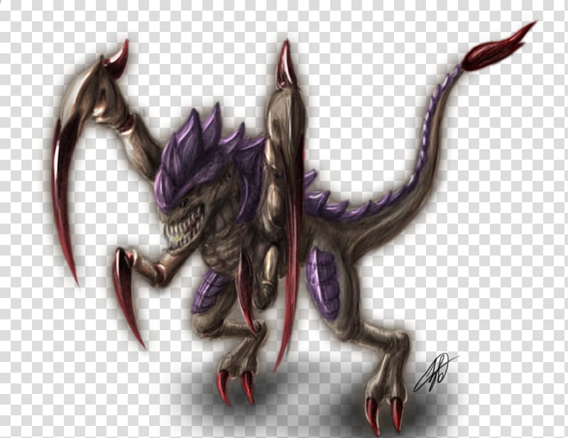 Zerg StarCraft II: Wings of Liberty Artist Drawing, Alien Army transparent background PNG clipart