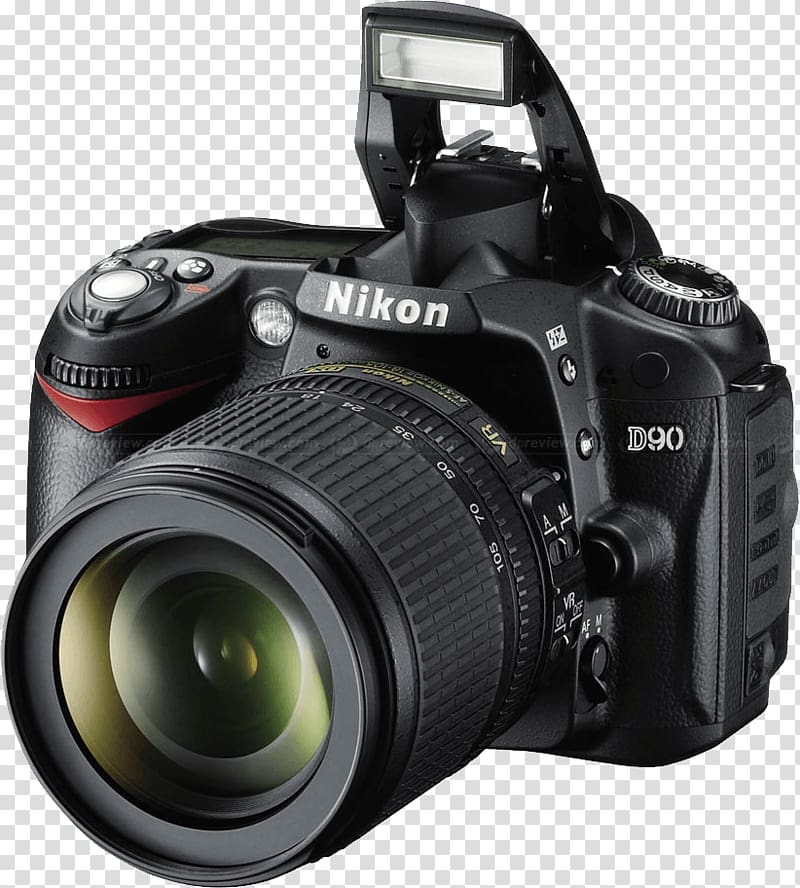Nikon D90 Nikon D5100 Nikon D3100 Digital SLR AF-S DX Nikkor 18-105mm f/3.5-5.6G ED VR, Camera transparent background PNG clipart