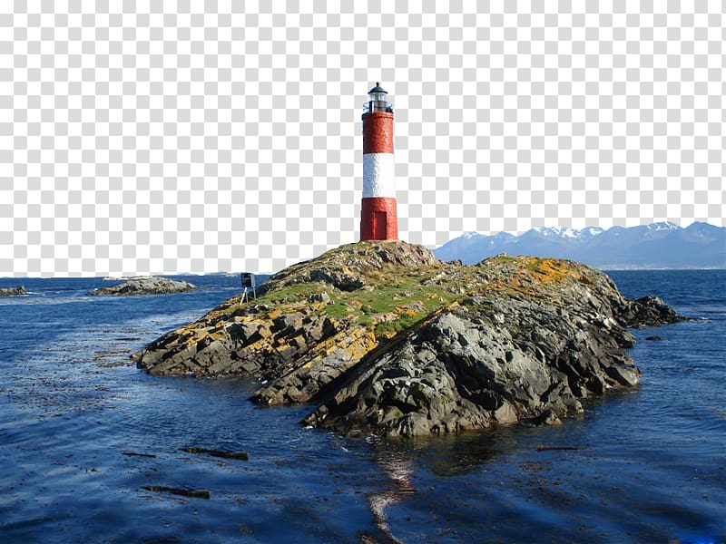 Southern Fuegian Railway Martial Mountains Ushuaia Les Eclaireurs Lighthouse Faro del Fin del Mundo, The town of Ushuaia, Argentina transparent background PNG clipart