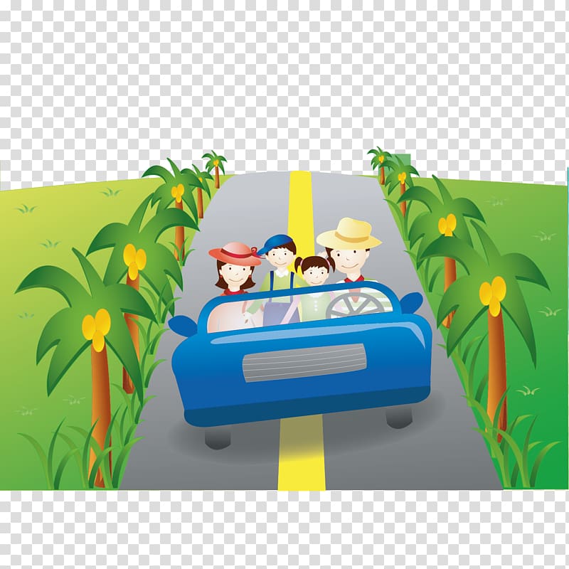 Cartoon Worry driver, suburban material transparent background PNG clipart