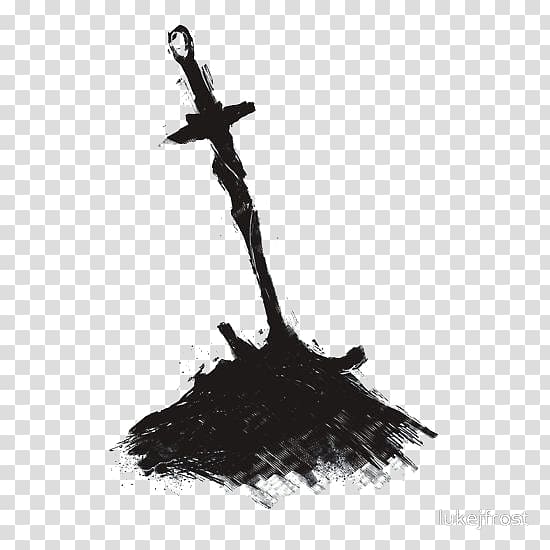 silhouette of sword sticking on ground, Dark Souls III Bonfire PlayStation 4, Dark Souls File transparent background PNG clipart