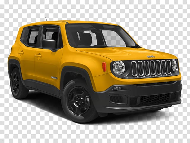2018 Jeep Renegade Latitude Chrysler Sport utility vehicle 2018 Jeep Renegade Sport, Yellow 2 Door Jeep transparent background PNG clipart