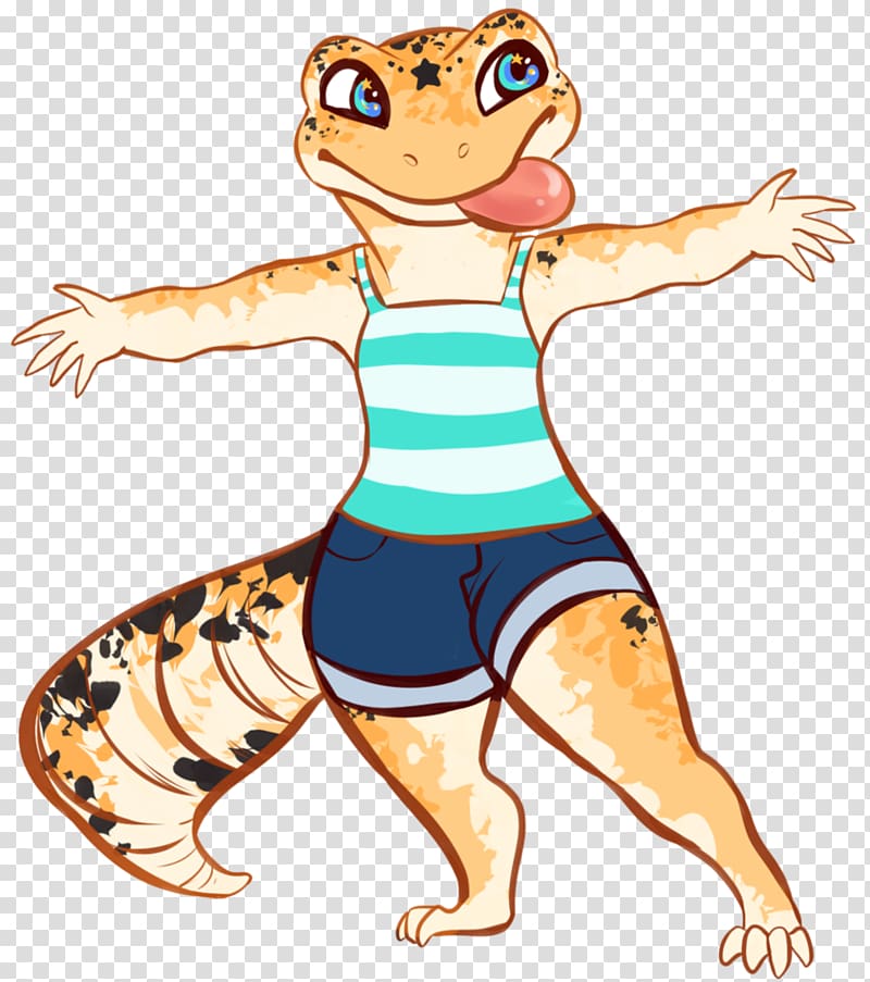 Clothing Human behavior Character , leopard gecko transparent background PNG clipart