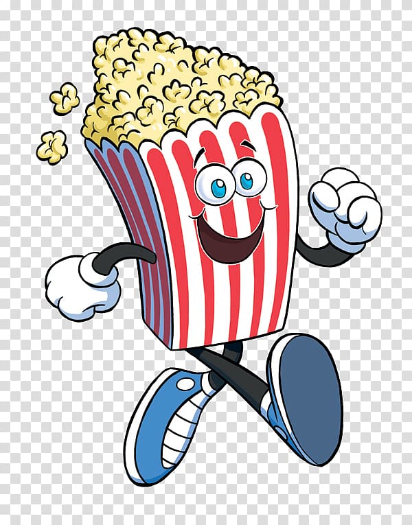 Popcorn Kettle corn Drawing Cartoon, popcorn transparent background PNG clipart