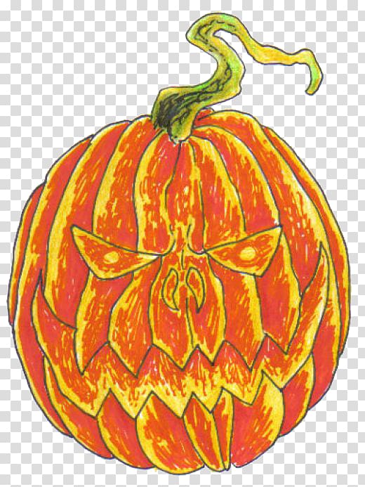 Jack-o'-lantern Pumpkin Gourd Winter squash Vegetarian cuisine, halloween material transparent background PNG clipart