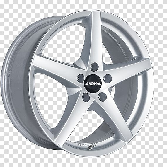 Autofelge Ronal Germany Alloy wheel Rim, silver transparent background PNG clipart
