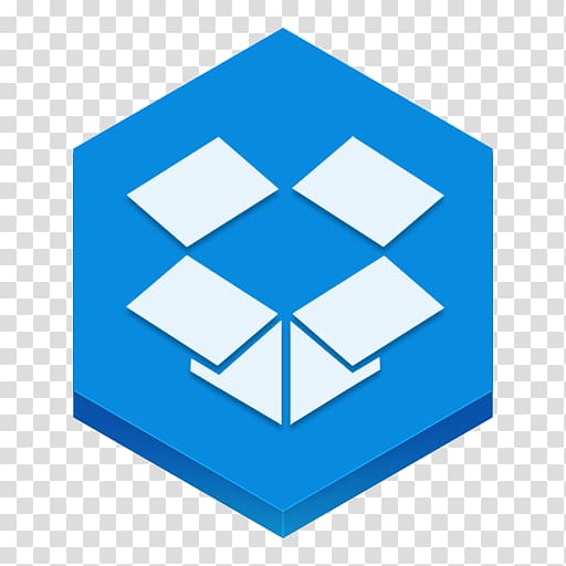 white cardboard box art, blue square angle symmetry, Dropbox transparent background PNG clipart