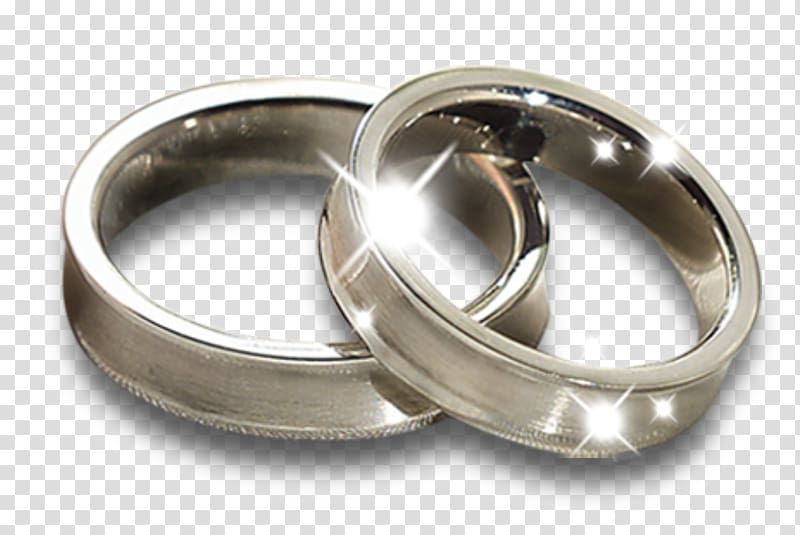 Silver Wedding Rings Background