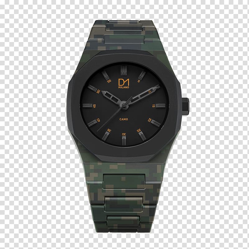 Watch strap D1 Milano Camouflage Clock, finishing touch watch transparent background PNG clipart