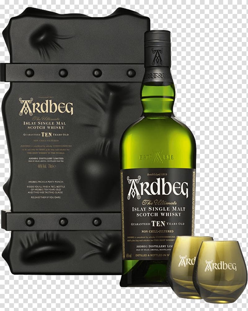 Ardbeg Whiskey Single malt whisky Scotch whisky Loch Uigeadail, whisky glass transparent background PNG clipart