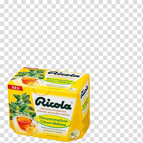 Herbal tea Ricola Infusion, lemon mint transparent background PNG clipart