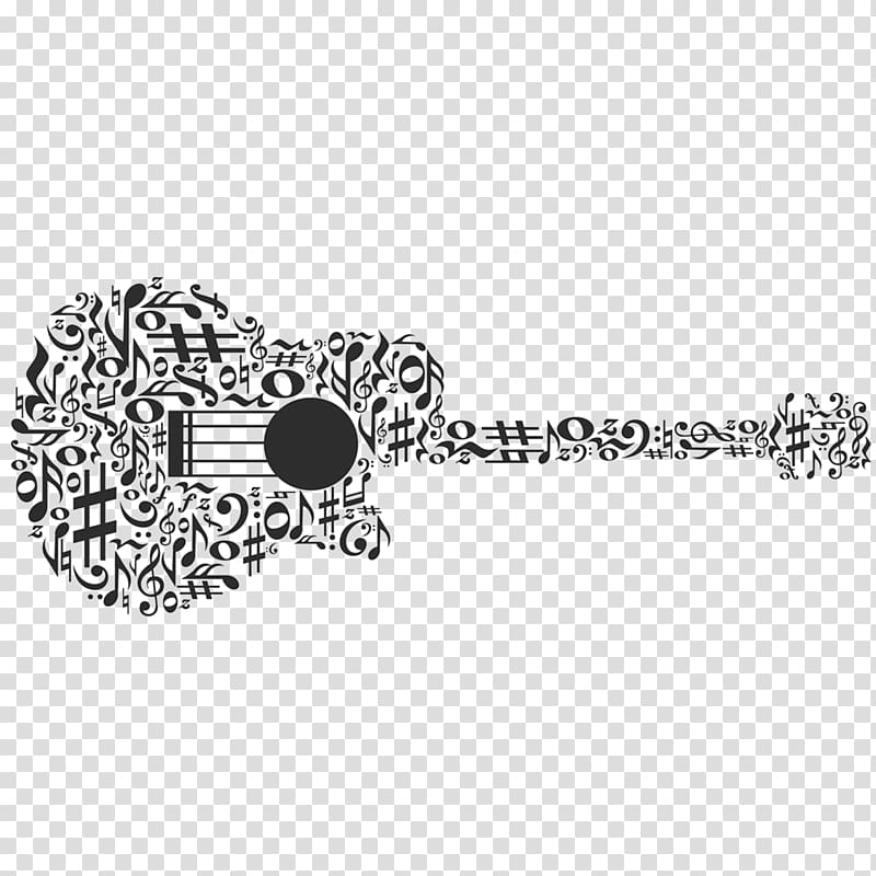 Musical note Guitar Illustration, Guitar notes transparent background PNG clipart