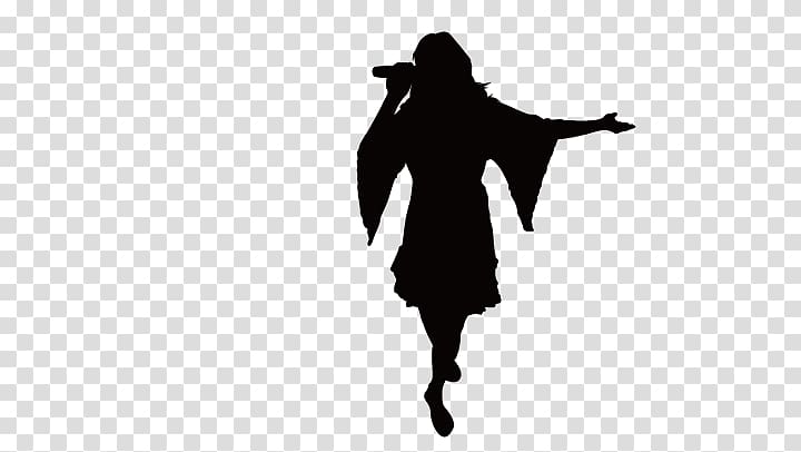 silhouette of woman, Silhouette Singing, Singing Girls transparent background PNG clipart