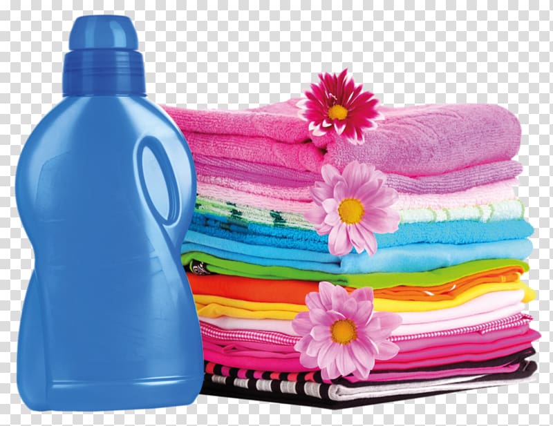 Assorted textiles Laundry  Detergent Fabric softener 