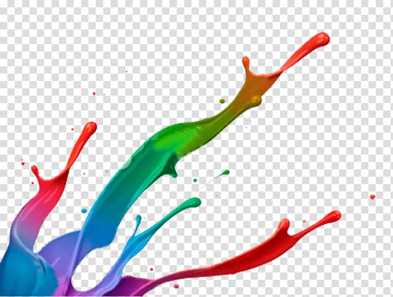 multicolored paints illustration, Paint Splatter Footer transparent background PNG clipart