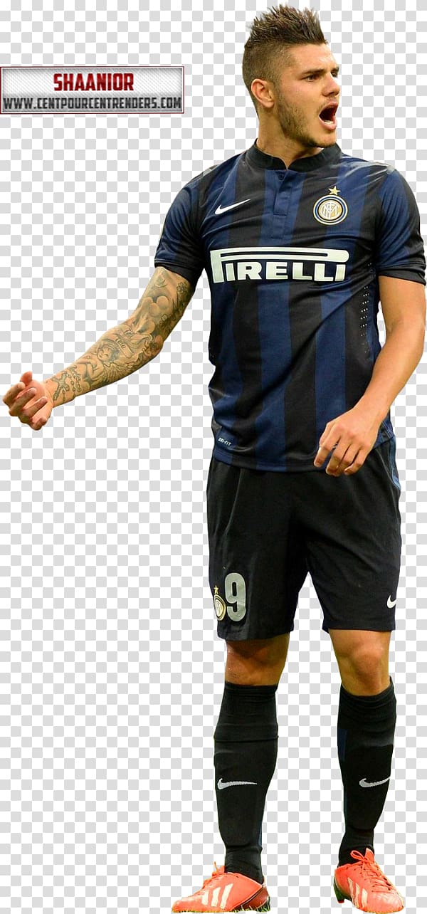 Mauro Icardi Jersey Inter Milan Football player, icardi transparent background PNG clipart