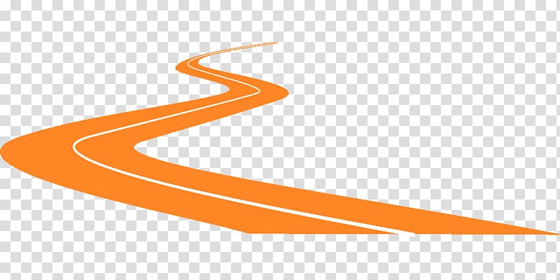 orange road illustration, Animation , pathway transparent background PNG clipart