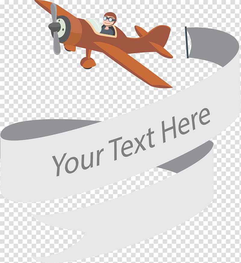 brown and white plane illustration, Airplane Web banner 0506147919 Company, Cartoon pilot banner transparent background PNG clipart