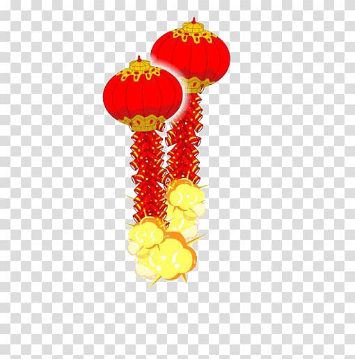 Chinese New Year Lantern Festival Firecracker New Years Day, Chinese New Year Lantern transparent background PNG clipart