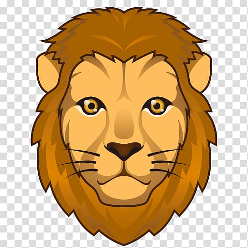 Lion Emoji Drawing Text messaging , lion face transparent background PNG clipart