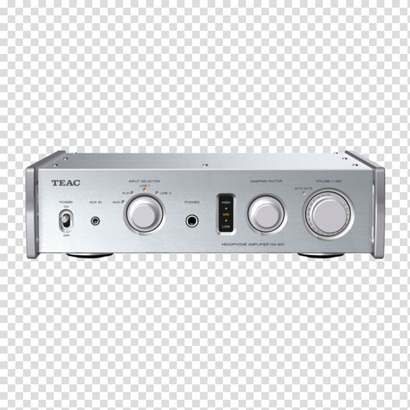 TEAC HA-501 Headphone amplifier Teac HA-P50 Headphones High fidelity, headphones transparent background PNG clipart