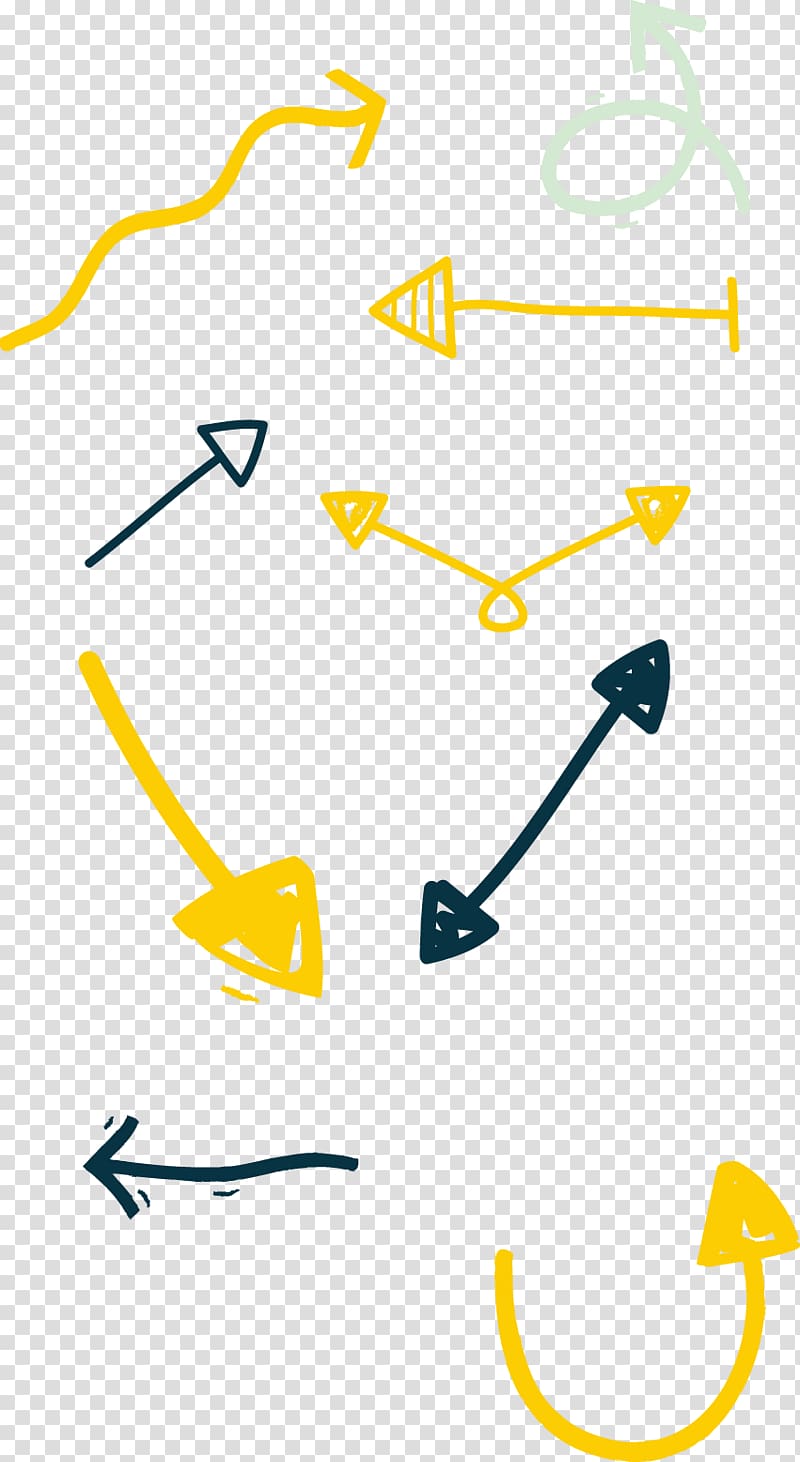 yellow, black, and green arrows illustrations, PPT design creativity more arrow icon transparent background PNG clipart