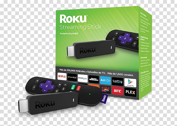Roku Streaming Stick 3600 Streaming media Television Roku, Inc., Roku transparent background PNG clipart