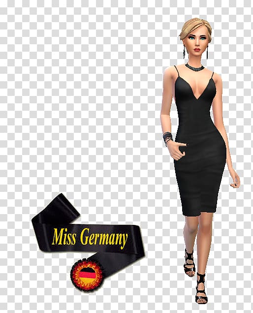 Little black dress fashion model Supermodel, Miss universe transparent background PNG clipart