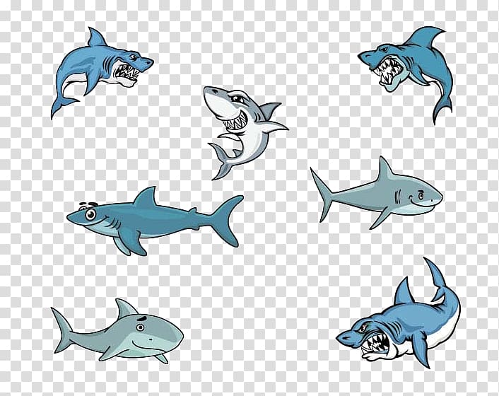 Great white shark Cartoon , Cartoon shark transparent background PNG clipart