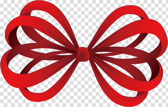 Ribbon Gift, Red bow material transparent background PNG clipart