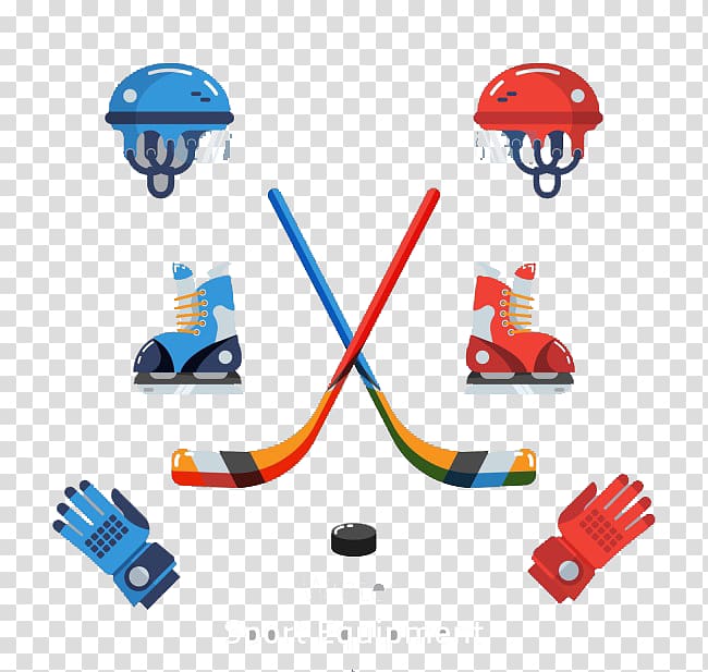 Ice hockey Glove Sports equipment, Hockey elements transparent background PNG clipart