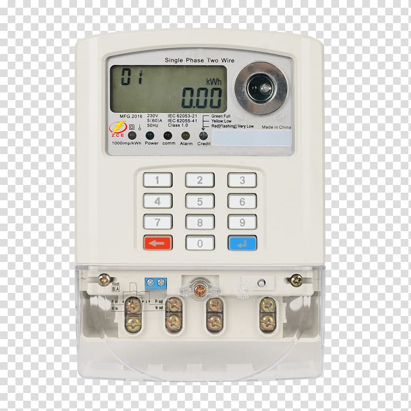 Electricity meter Smart meter Smart grid Single-phase electric power, Smart Meter transparent background PNG clipart