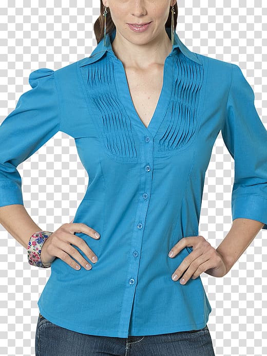 Turquoise Blouse Clothing Sleeve Blue, moda transparent background PNG clipart