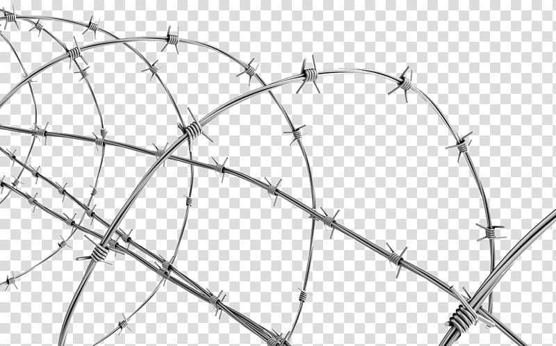 Barbed wire Chain-link fencing Barbed tape Borders and Frames, Fence transparent background PNG clipart
