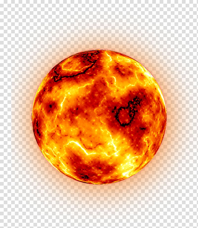 orange moon, Planet Yellow, Hot planet transparent background PNG clipart